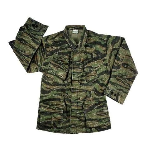 Vintage Vietnam Era Tiger Stripe Fatigue Shirt