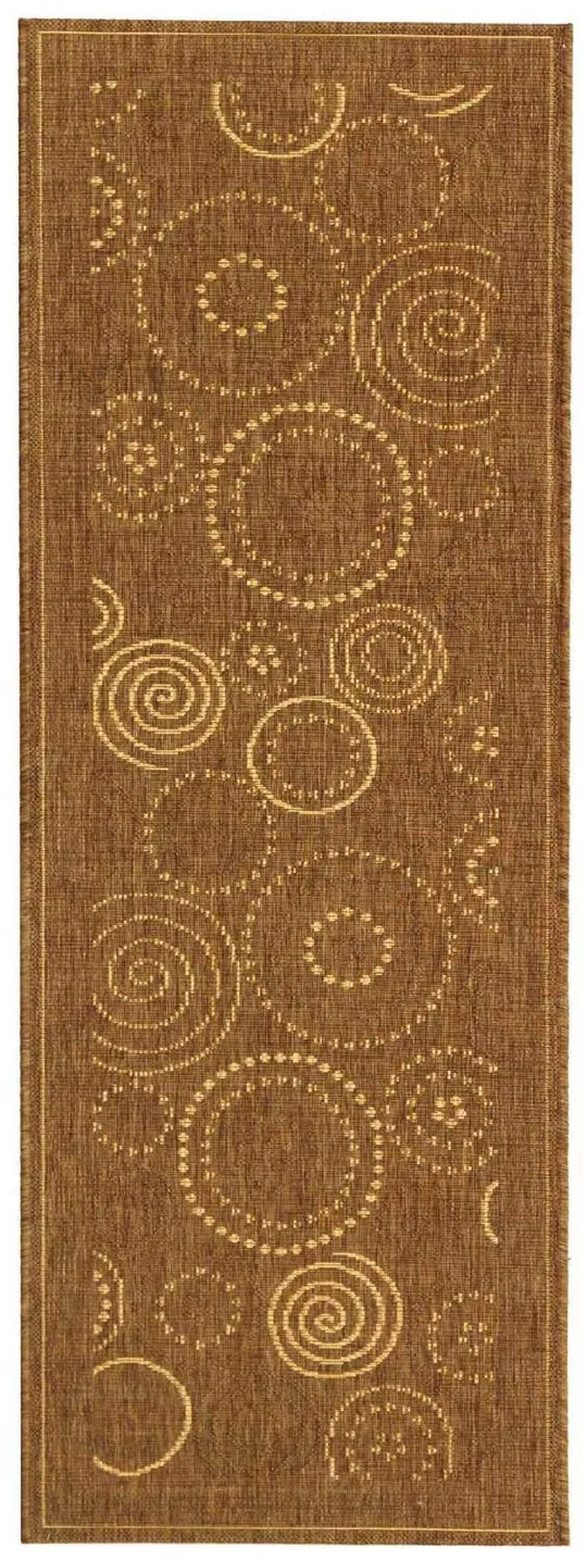 Safavieh Courtyard CY1906-3009 5&3x22 x 7&7x22 Brown, Natural Area Rug