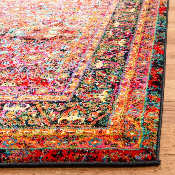 Safavieh CHR918Q Cherokee Red - Black Area Rug - 8& x 10&