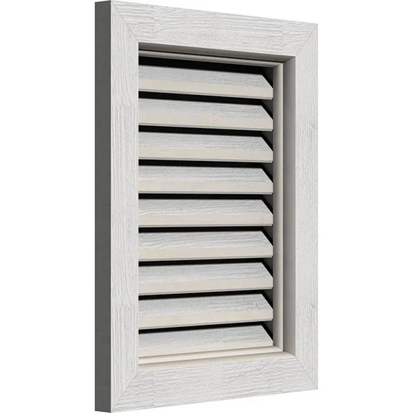 Ekena Millwork GVWVE32X3200RFPWR 32x22W x 32x22H Vertical Gable Vent (37x22W x 37x22H Frame Size): Primed, Functional, Rough Saw