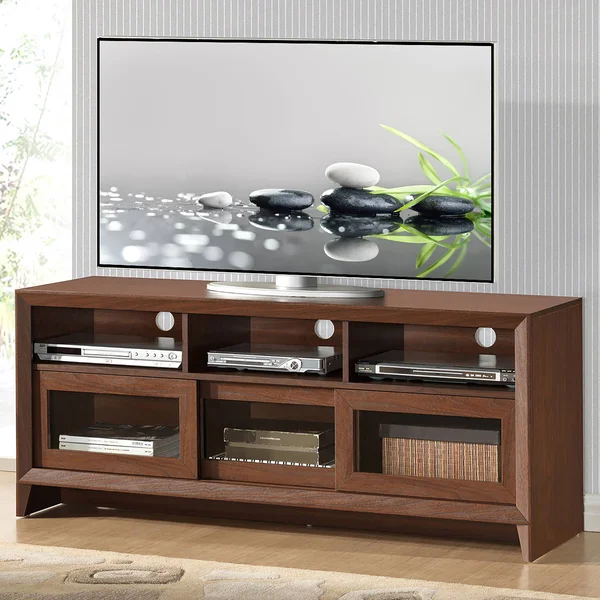 Techni Mobili Modern TV Stand with Storage - Hickory