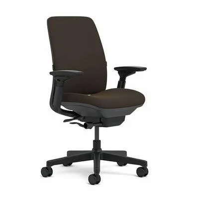 Amia Ergonomic Task Chair Steelcase Upholstery: Buzz2 - Chocolate (5G58), Frame Finish: Black, Base: Plastic Base with Standard