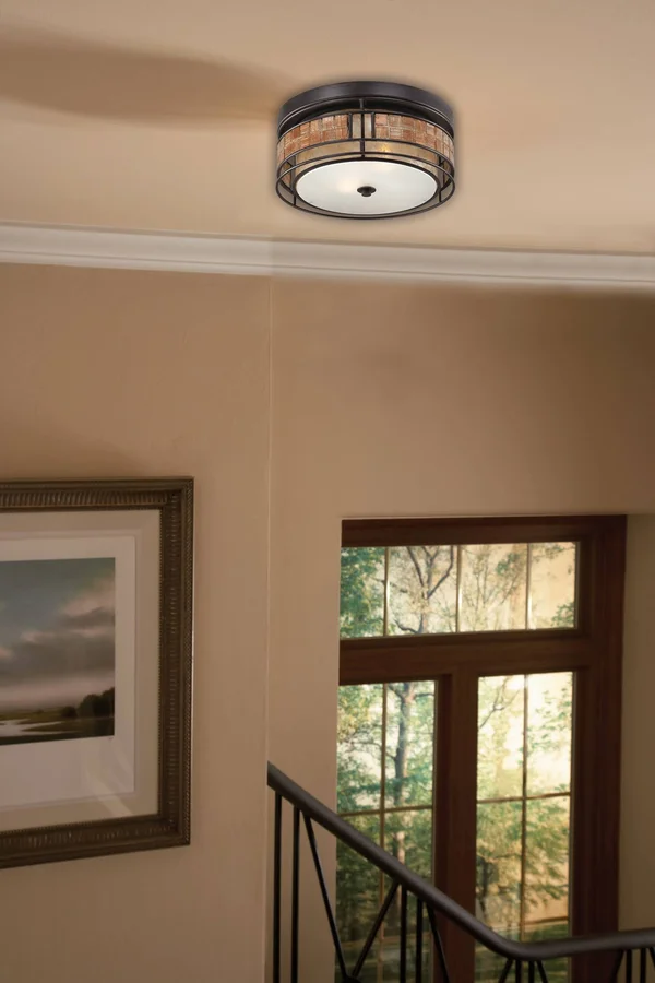 Quoizel MCLG1612RC Laguna Flush Mount Light, Renaissance Copper