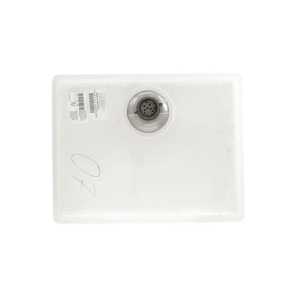 Mr Direct 808 White TruGranite Single Bowl Kitchen Sink