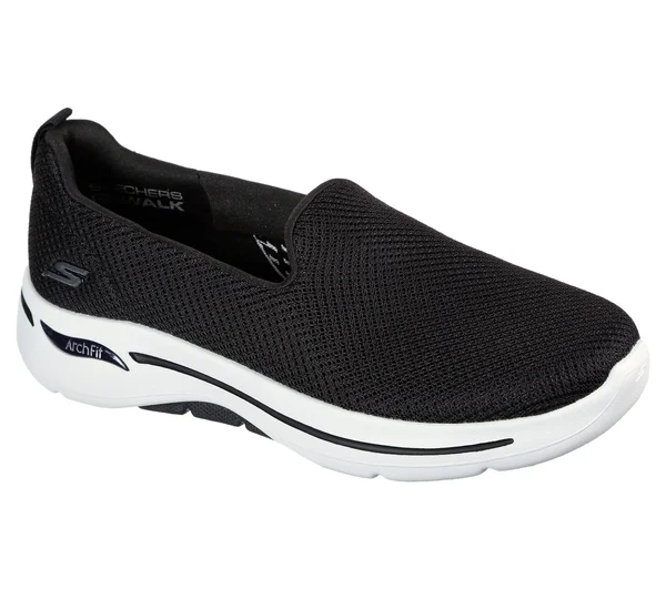 Women's Skechers GOwalk Arch Fit Grateful Slip-On - Size: 7.5, Black