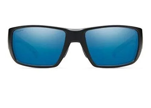Smith TRANSFER Polarized ChromaPop Blue Mirror Sunglasses - Matte Black