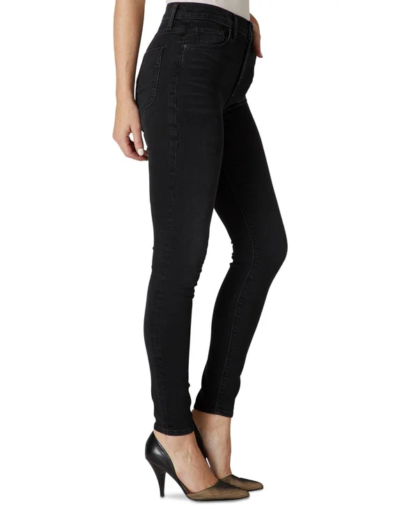 Hudson Jeans Barbara High-Rise Super Skinny Ankle Jean - Black - 25