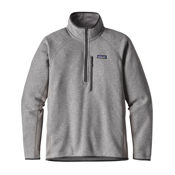 Patagonia Men's Performance Better Sweater Fleece 1/4 Zip Feather Grey XL