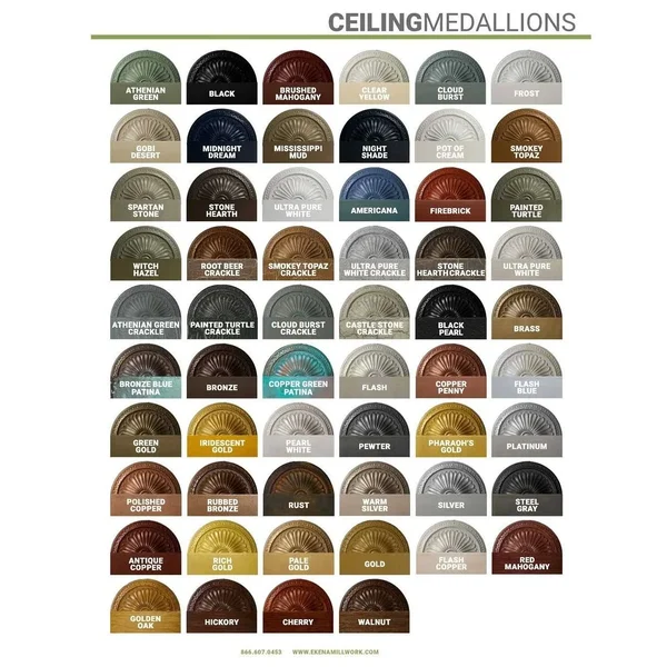 7 5/8x22OD x 1x22P Emery Leaf Ceiling Medallion (Pharaohs Gold)