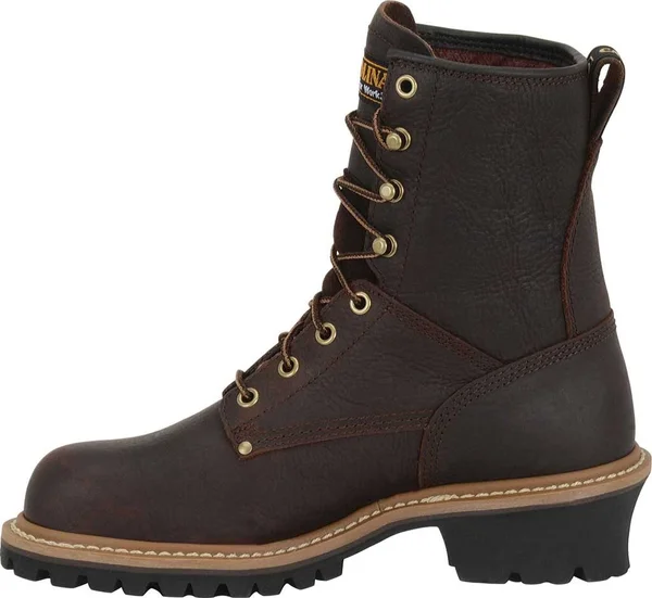 Carolina Women's 8x22 Steel Toe Logger Boot - CA1421 5, W, Dark Brown