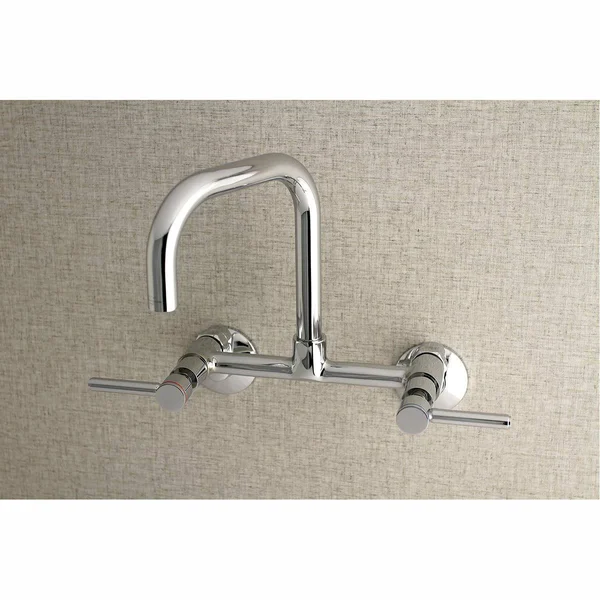 Kingston Brass KS813ORB Concord 8x22 Adjustable Center Wall Mount Kitchen Faucet, Oil Rubbed Bronze