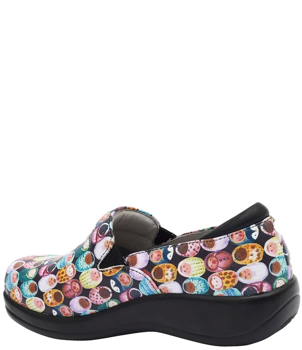 Alegria Keli Fresh Baked Printed Leather Clogs - 38(8/8.5M)