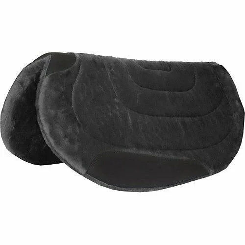 Mustang Princess Fleece Round Barrel Pad Black - Size: 30