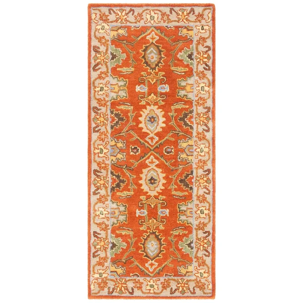 Safavieh Heritage HG734D Rust, Beige Rug 6& x 6& Square