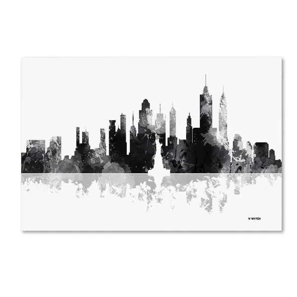 Trademark Fine Art New York New York Skyline Bg-1 by Marlene Watson, 30x47-Inch Canvas Wall Art