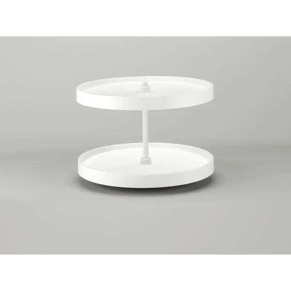 Rev-A-Shelf 24 in White Polymer Full Circle Lazy Susans 2-Shelf