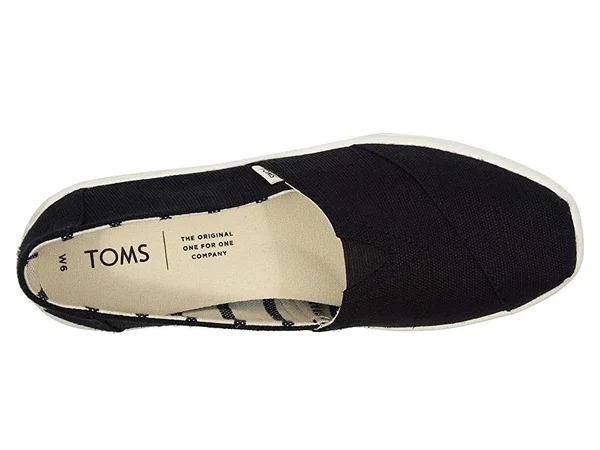 Toms Alpargata Cupsole (Black Heritage Canvas Cupsole) Women's Shoes