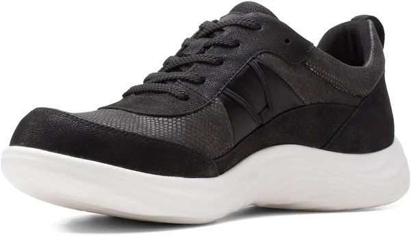Clarks Lulu Walk Women's Shoe (Black - Size 8 - Fabric)