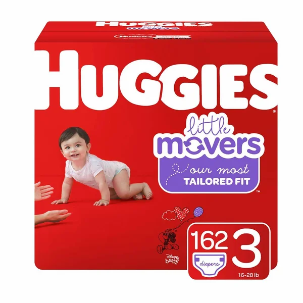 Huggies Little Movers Diapers 162 Ct. - Size 3