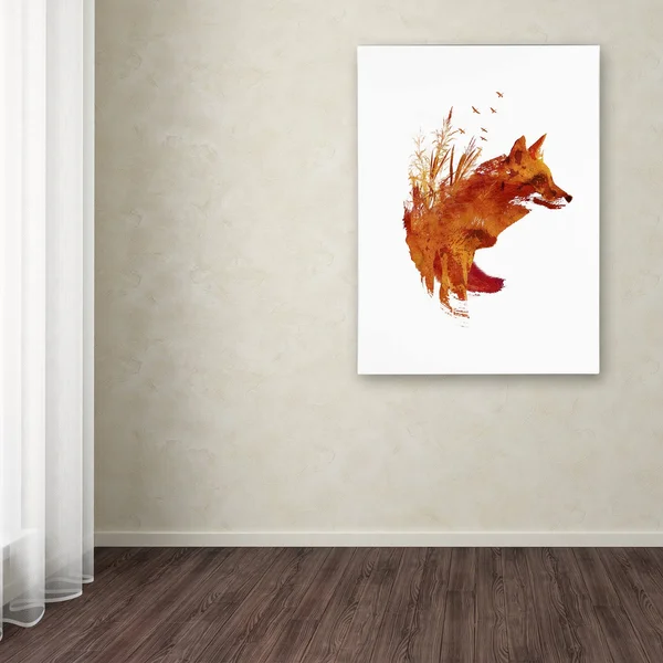 Robert Farkas 'Plattensee Fox' Canvas Wall Art 35 x 47 Inches