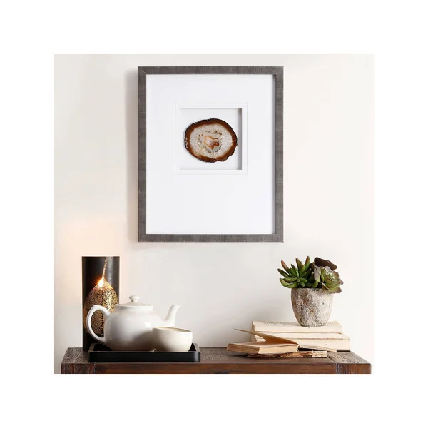 Madison Park Natural Agate Stone Framed Graphic (Natural)