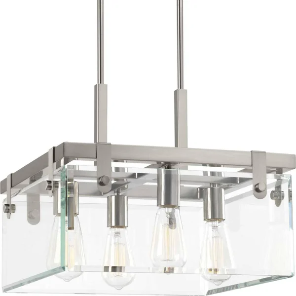 Progress Lighting P350090-009 Glayse Semi Flush Mount Light - Brushed Nickel