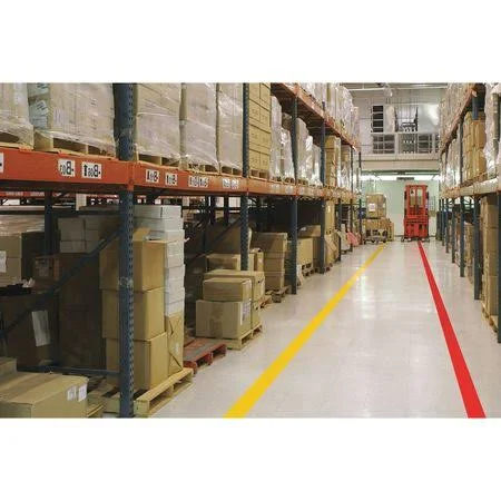 4x22 Red Solid Floor Tape, Mighty Line 4RR - 100& Roll