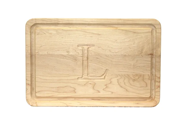 Bigwood Boards 220-L Carving Board, Rectangular Carving Board with Juice Well, Large Monogrammed Cutting Board with Juice Groove