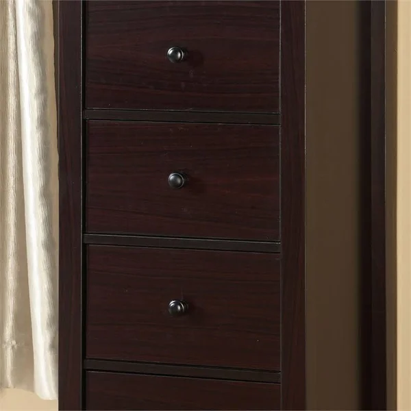 Furniture of America Weller 5 Drawer Accent Chest in Espresso