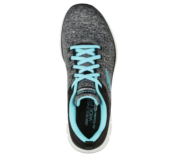 Skechers Women's Flex Appeal 4.0 Sneakers, Black/Light Blue, 5.5