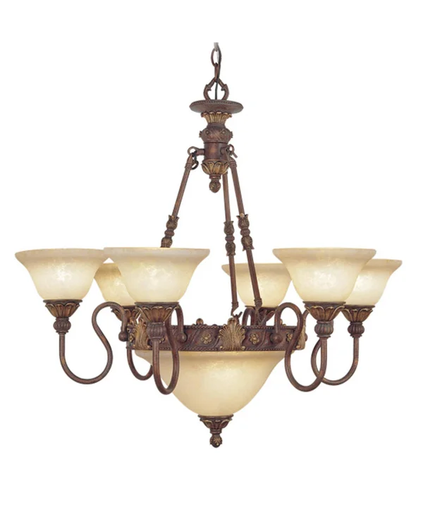 Livex Lighting Sovereign Chandelier, Crackled Greek Bronze - 8606-30