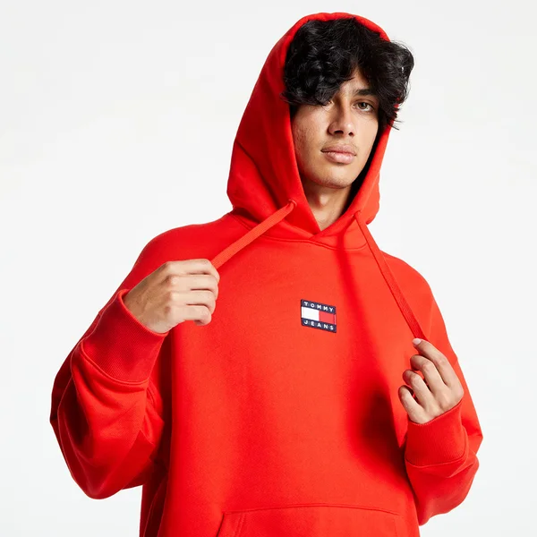 Tommy Jeans Tommy Badge Hoodie Deep Crimson