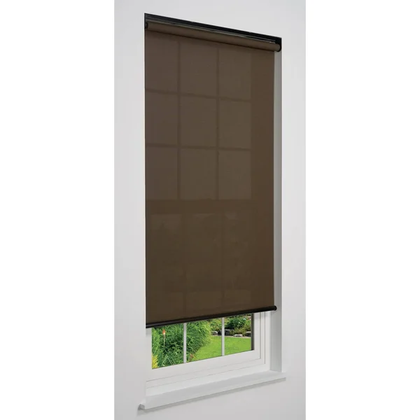 Linen Avenue Cordless 5% Solar Screen Standard Roller Shade, Coffee 37 W x 66 H