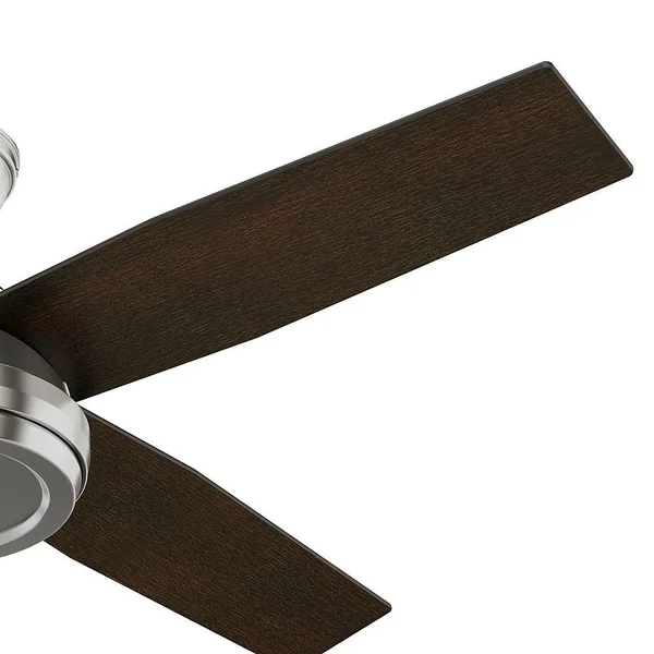 Hunter Dempsey 52x22 Ceiling Fan - Brushed Nickel - Chocolate Oak Blades