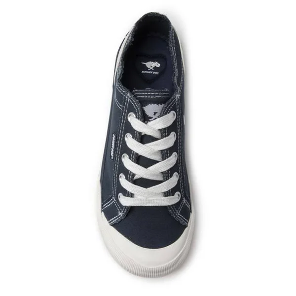 Rocket Dog Jazzin Ladies Cotton Casual Trainers Navy: UK 4