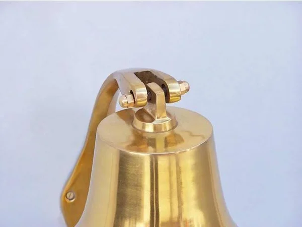 Brass Plated Hanging Harbor Bell 7x22