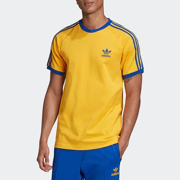 Adidas Originals 3 Stripes T-Shirt - Gold, GE6233-3 Color: Gold, Siz