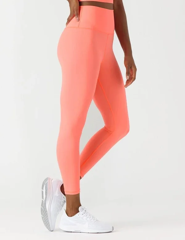Glyder High Waist Pure 7/8 Legging: Hot Coral - Xxs, Hot Coral