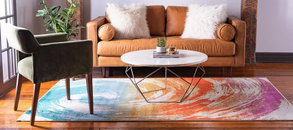 Open Hearts Multi 5x8 Area Rug