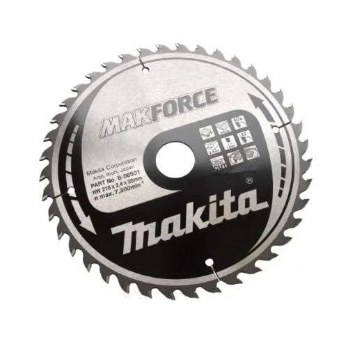 Makita B-08486 Makforce Circular Saw Blade 190mm x 40 Teeth 30mm Bore 1 Black