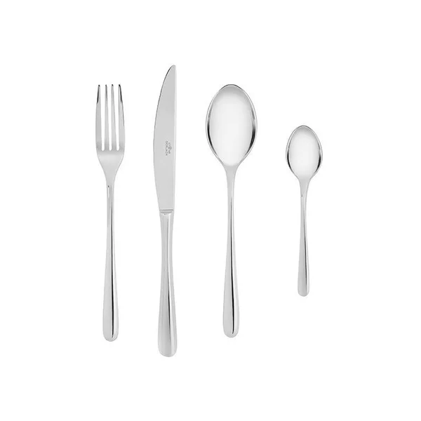MUZA 24 Piece Stainless Steel Flatware Set - Silver