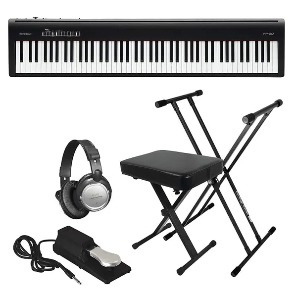 Roland FP-30 Digital Piano - Black Key Essentials Bundle