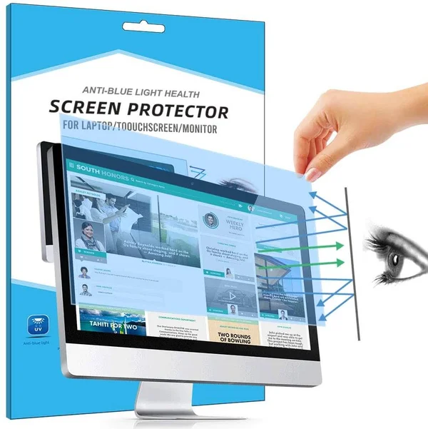 FiiMoo Removable 24 inch Laptop Anti Blue Screen PROTECTOR, Anti Glare Filter Film Eye Protection Blue Light Blocking Screen Pro