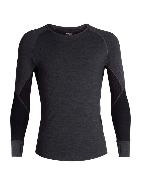 Icebreaker Men's 260 Zone LS Crewe Jet Hthr - Black XL
