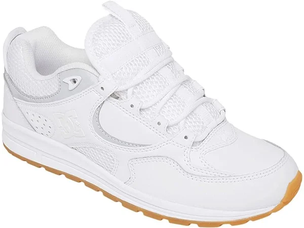 DC Kalis Lite Mens White Leather Lace Up Athletic Skate Shoes