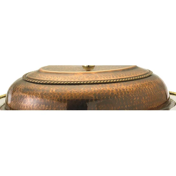 Old Dutch 6-Quart Oval Antique Copper Chafing Dish