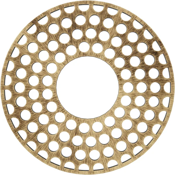 Ekena Millwork CMPP28FFABS 28x22OD x 10 1/8x22ID x 3/4x22P Fink Architectural Grade PVC Pierced Ceiling Medallion, Antiqued Bras
