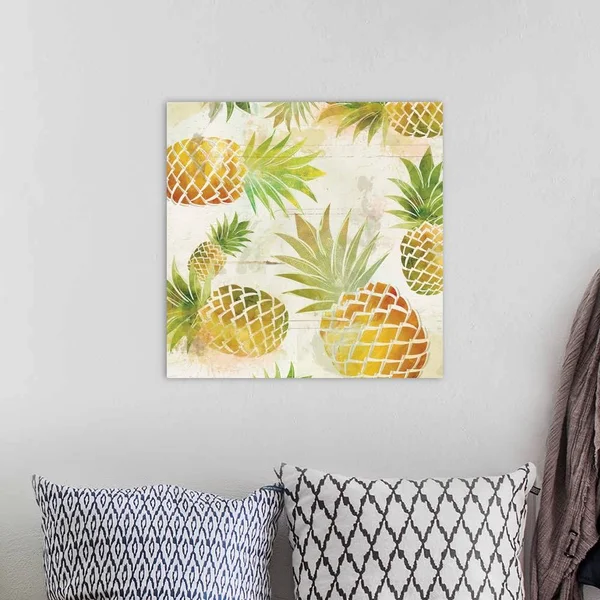 Pineapple Dance II - Large Solid-Faced Canvas Wall Art Print, Great Big Canvas