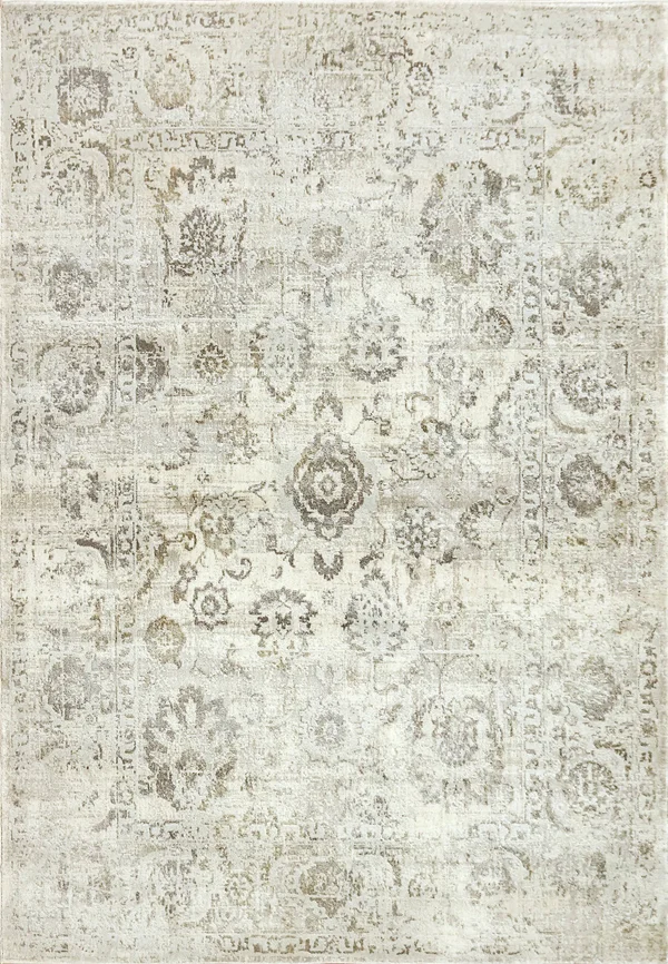 Dynamic Rugs Castilla 3530 7&10x22 x 10&10x22 Ivory - Grey Area Rug