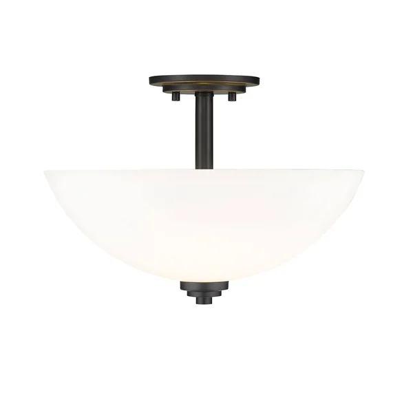Z-Lite 443SF-MB Matte Black 3 Light Semi Flush Mount